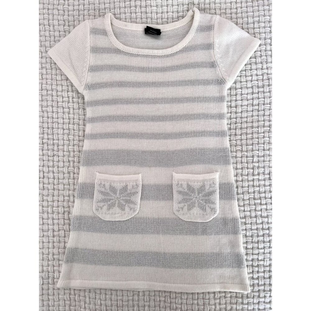 Silver Snowflake Knit Dress
